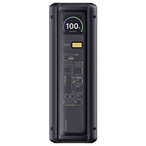 Baseus power bank - 25,000mah con diseño transparente y pantalla de color inteligente