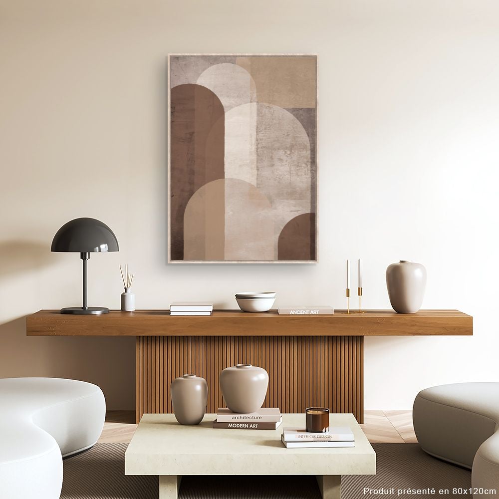 Toile encadrée Courbes élégantes / 72x108cm / Cadre Effet naturel / Fabriqué en France / Déco murale / DADA ART - 2