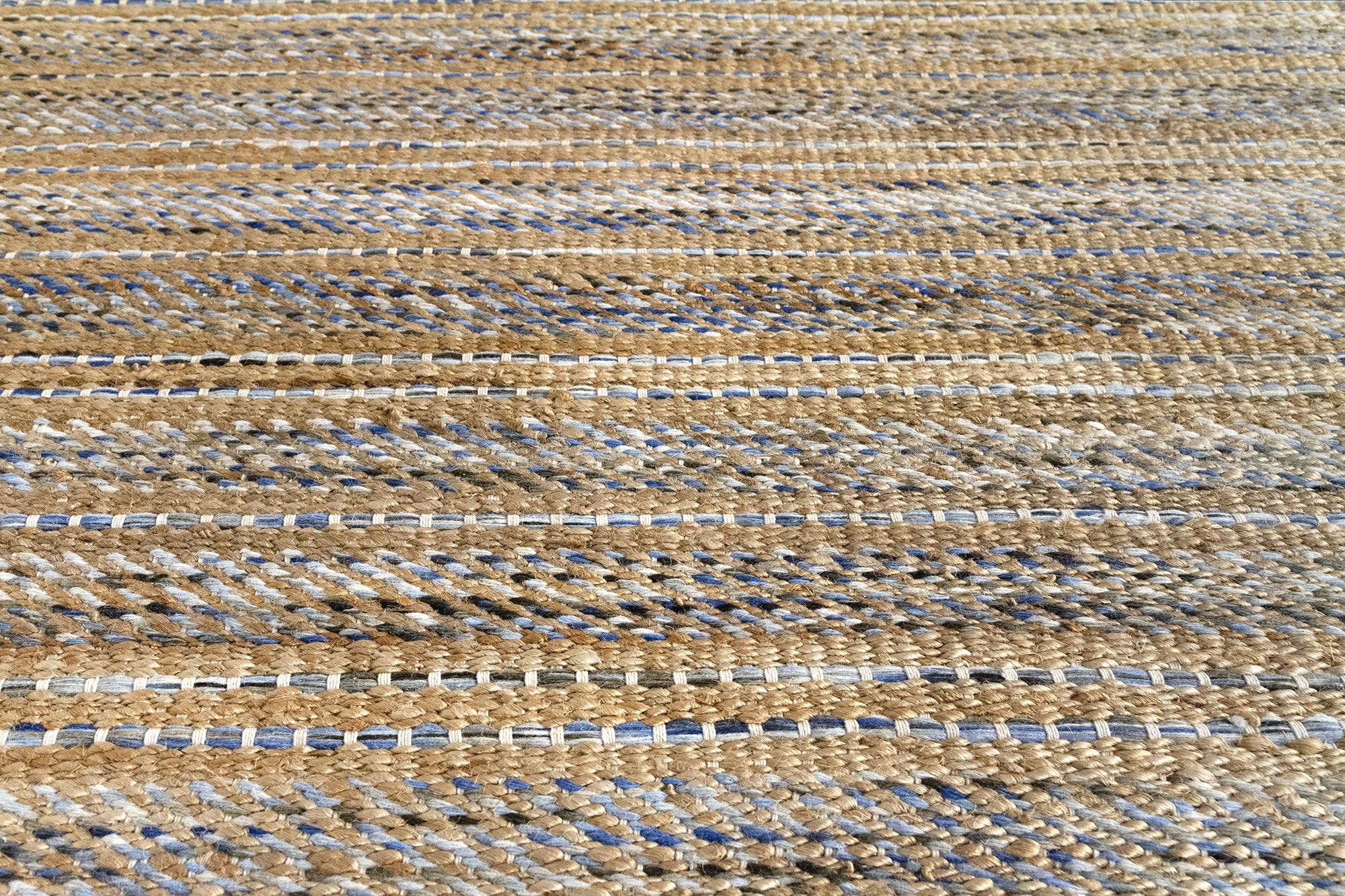 Hamid - Piccolo tappeto in juta e lana OLIVIA BLUE 150x80cm - 2