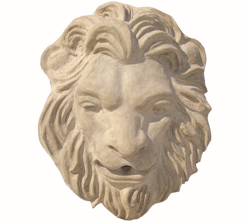 Elemento decorativo para fuente en piedra reconstituida   color arena   mm 500x400   forma rectangular ovalado   unidad de venta: 1 pieza