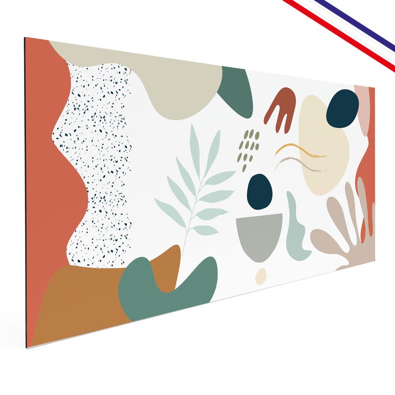 Crédence de salle de bain en Aluminium design floral blanc 140x30 cm (en 2 bandeaux) - Artistic - 4