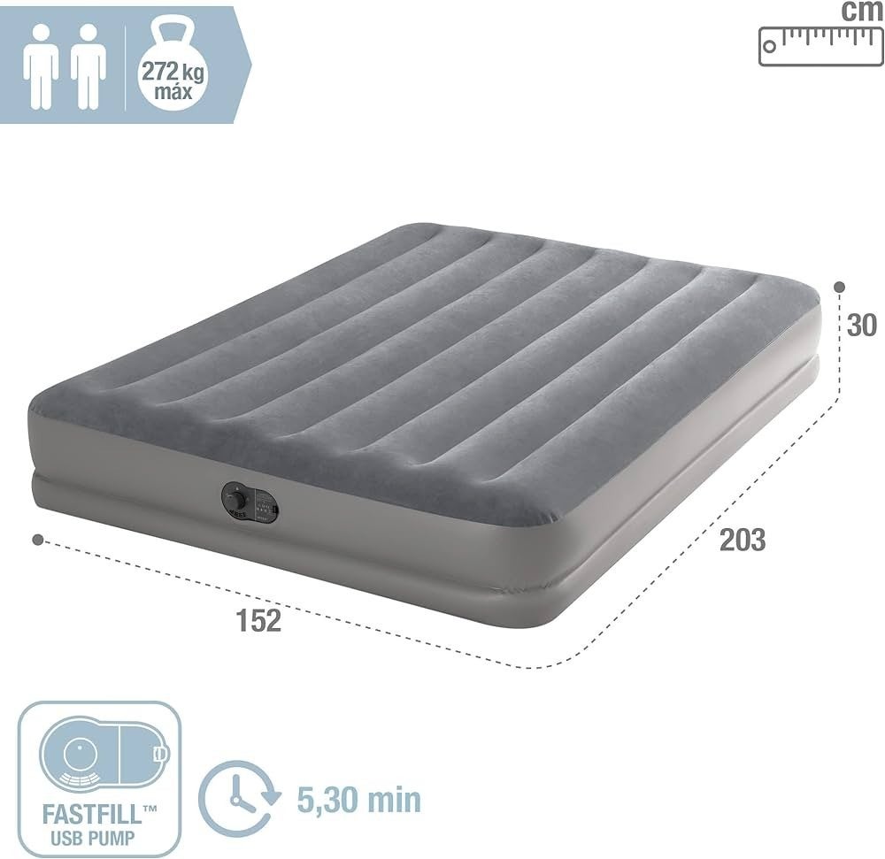 Matelas gonflable 2 places flex pump - Intex - 8