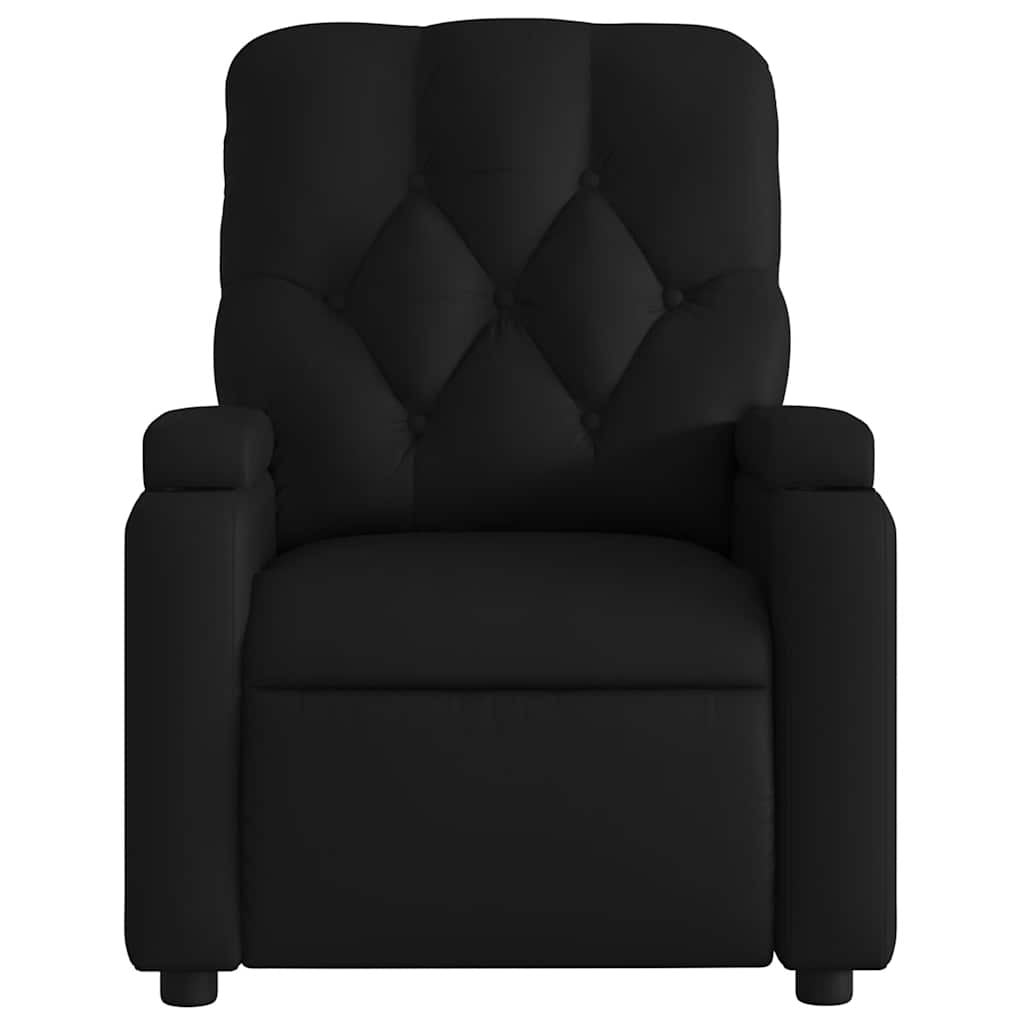 Fauteuil de Salon，Chaise，Fauteuil de massage inclinable noir similicuir - 7