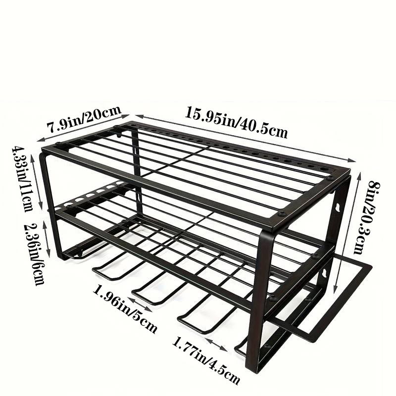 Organiseur Mural Outils Électriques - Porte 4 Perceuses Sans Fil + Support Tournevis Marteau