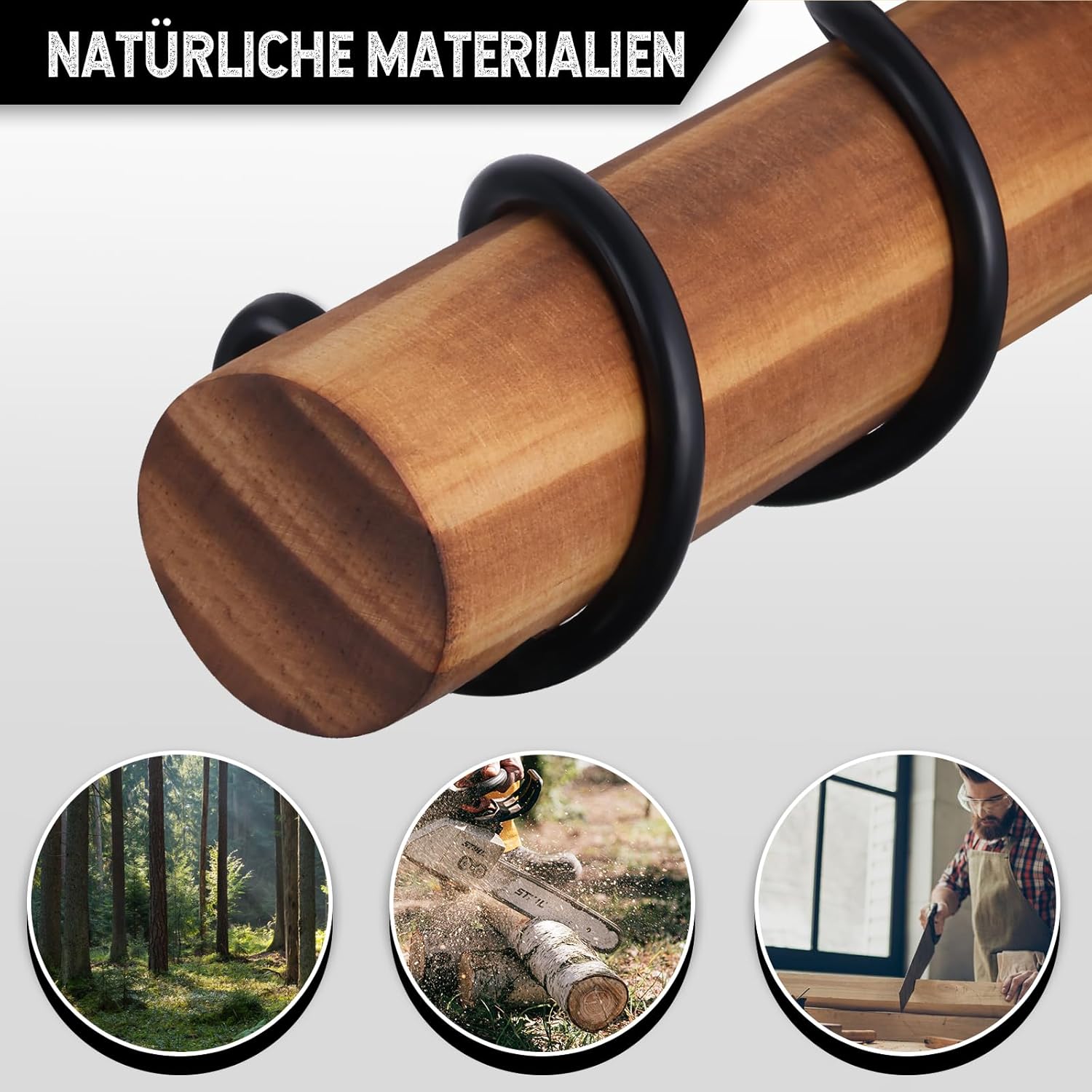 NETTLIFE lampadaire salon lampadaire noir : lampadaire bois métal industriel e27 lampadaire 2 lumières avec abat-jour cage 152cm (sans ampoule) - 3