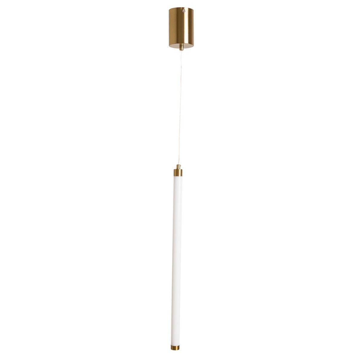 Lampa wisząca Cilinder biało-złota LED 16W 3000K minimalistyczna wym: 50 x 5 x 5 cm metal Abigali