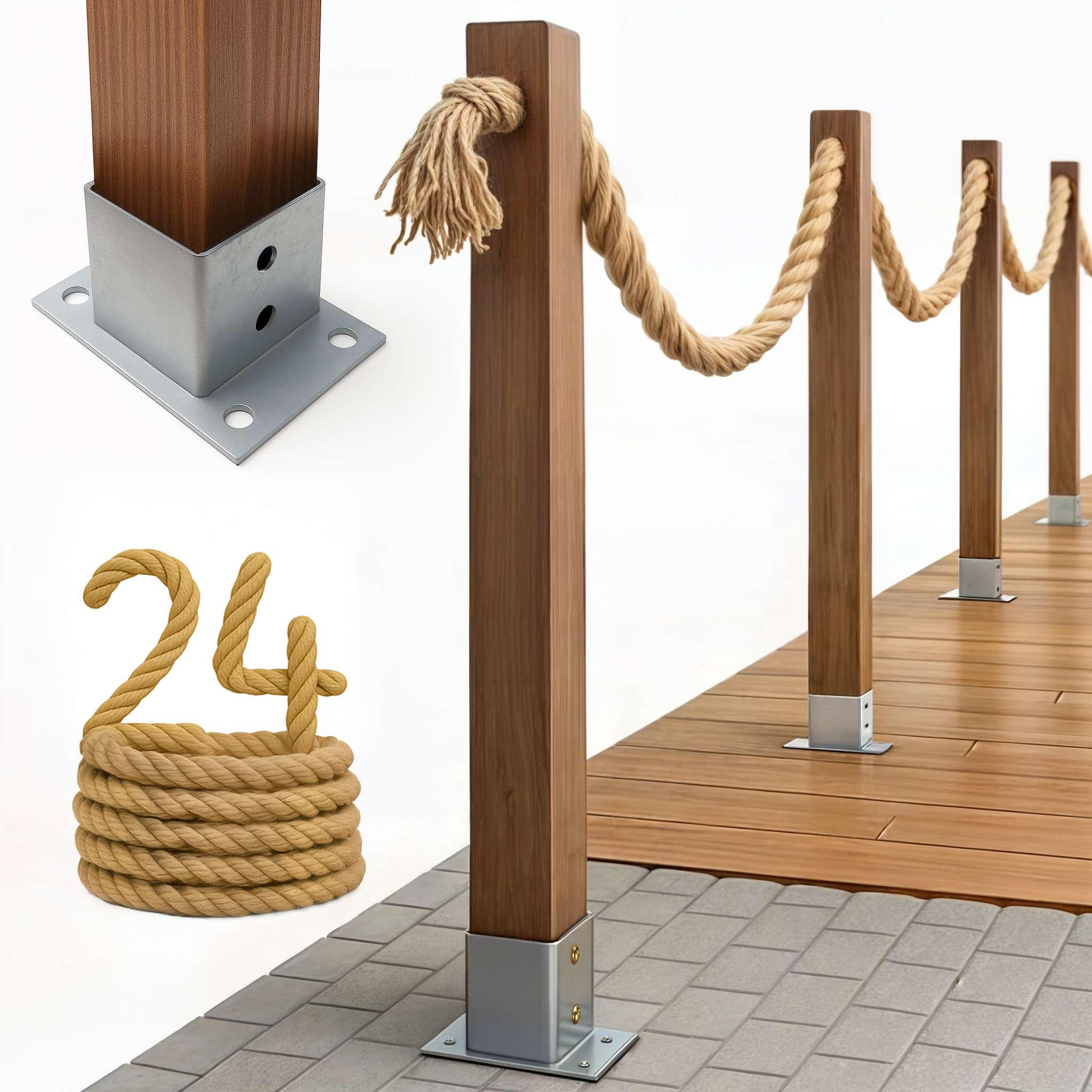 Fixation Sécurisée Enfants Cordes Extension Balançoire WOPPLXY - Lot De 4 X 1.8m | Réglables Pour Hamac Et Balançoires Corde Balancoire