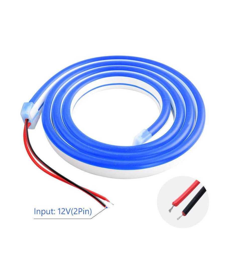 Trade Shop - Strip Led Fluorescente Effetto Tubo Neon Colorato Impermeabile In Silicone Dc12v - Verde - - 3