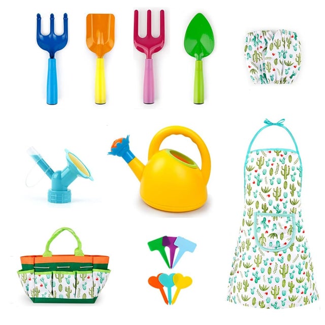Lot De 2 Pelles De Plage Manche Bois - Jouets Sable Neige Enfants Bleu Et Vert - Outils Jardinage Portable Extérieur