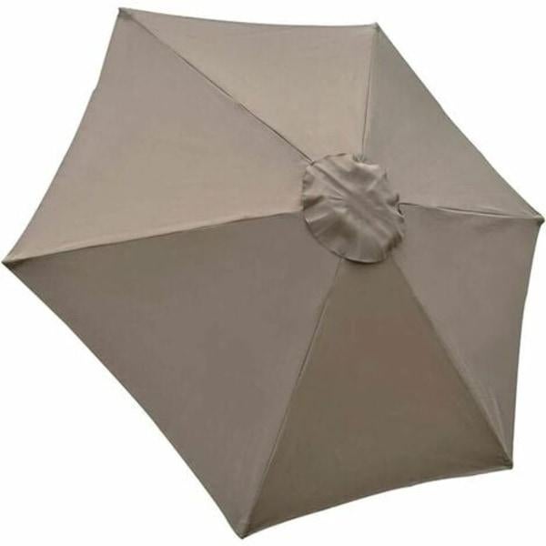 Housse de parasol 6 baleines 3 m imperméable protection UV toile de rechange (3 m / 9,8 pi, kaki) - 5
