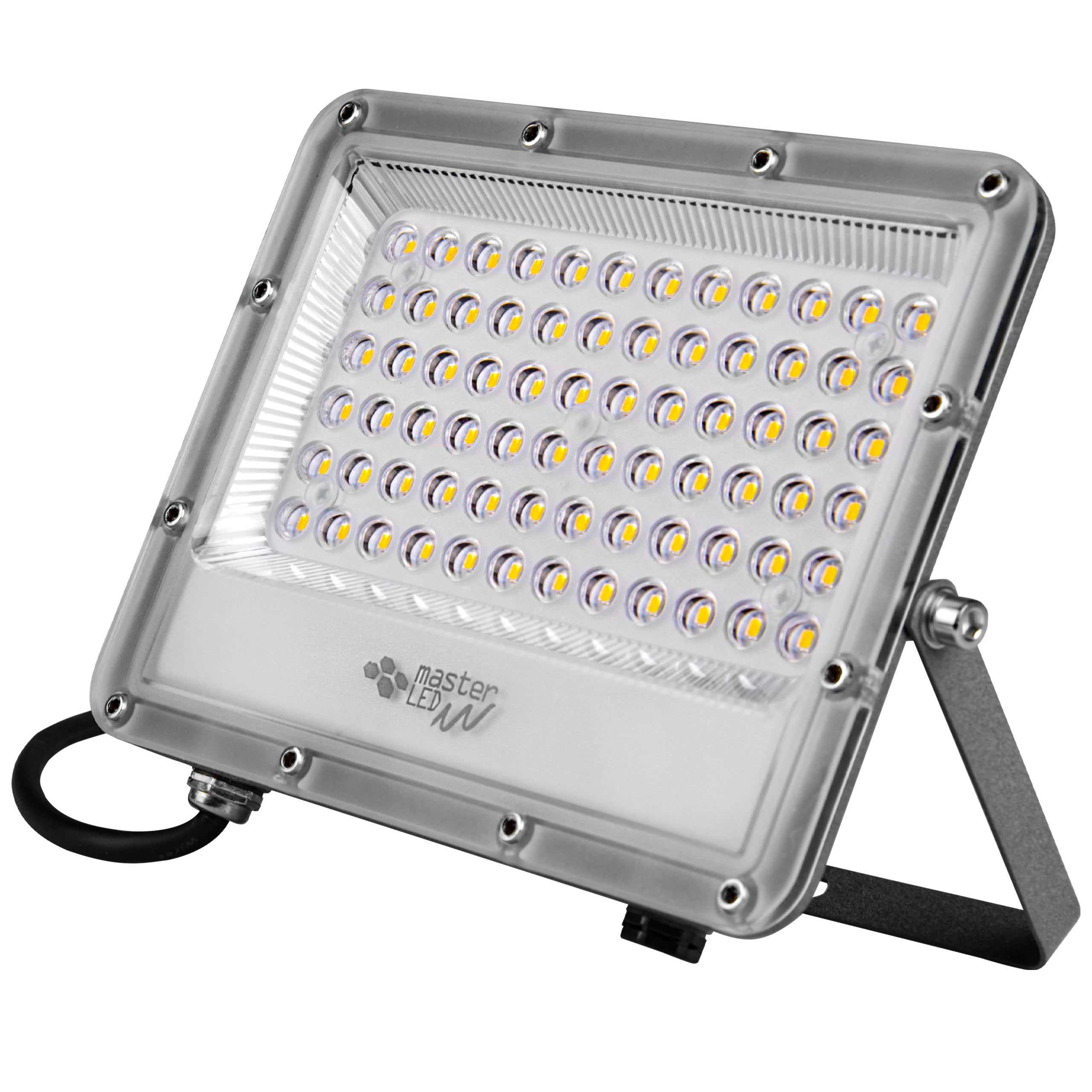Naświetlacz LED halogen lampa Germi 50W IP65 zimna biel 5000K szary MasterLED
