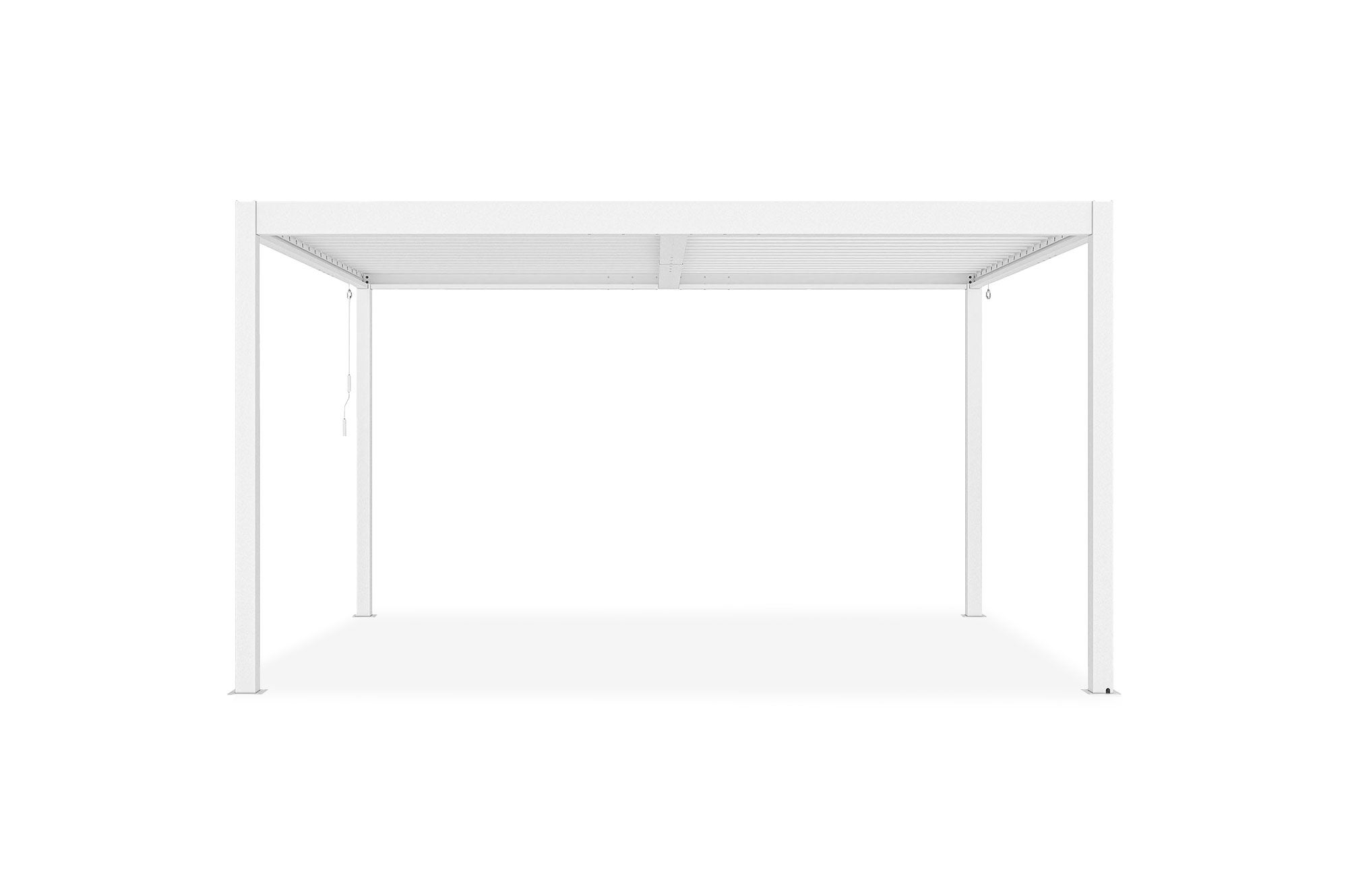 Pergola bioclimatica autoportante in alluminio bianco PIANA 4x3m - 4