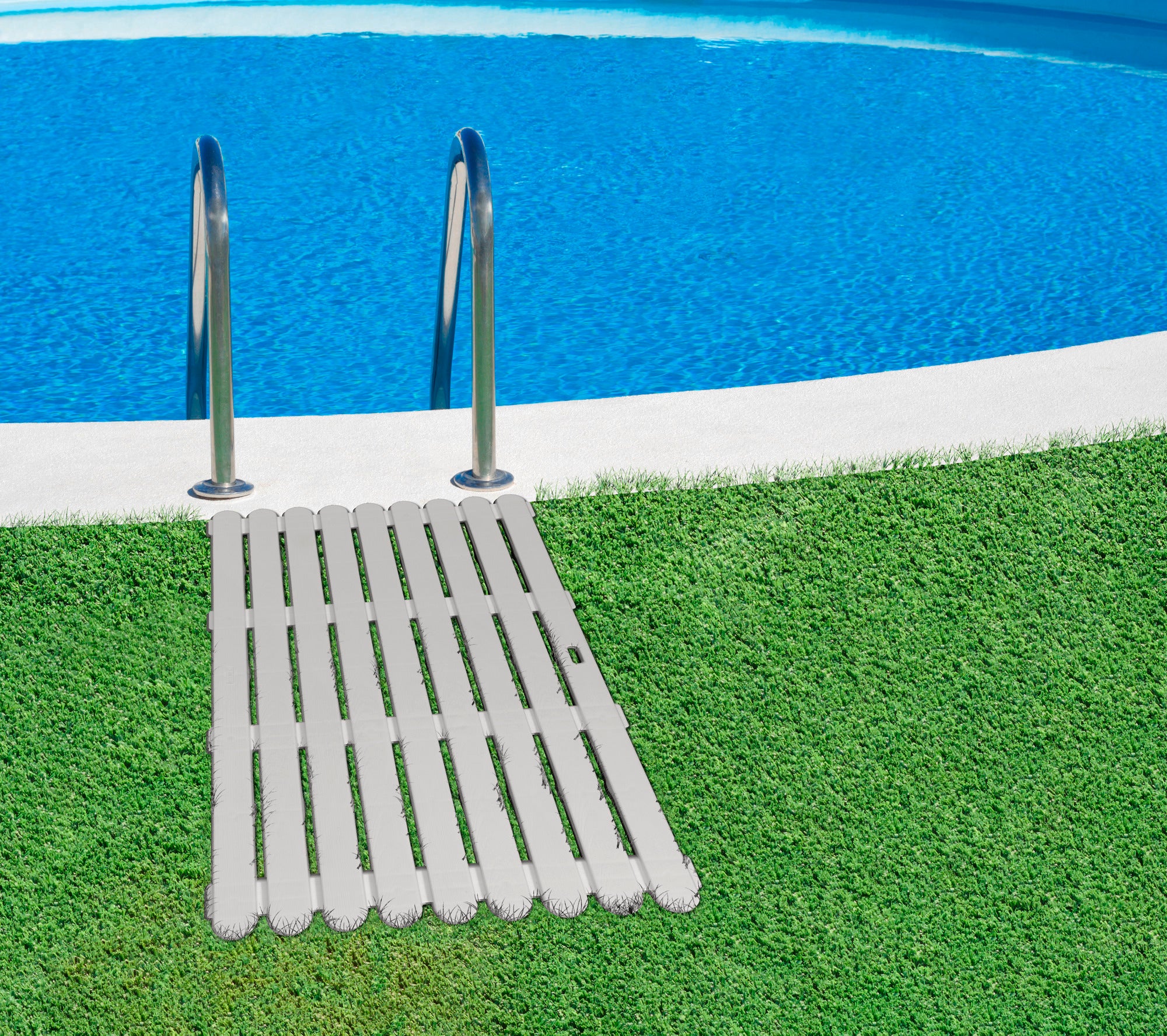 Caillebotis de Douche en Plastique - Tapis de Bain Antidérapant Intérieur/Extérieur - Beige - 80x50x3cm - 6