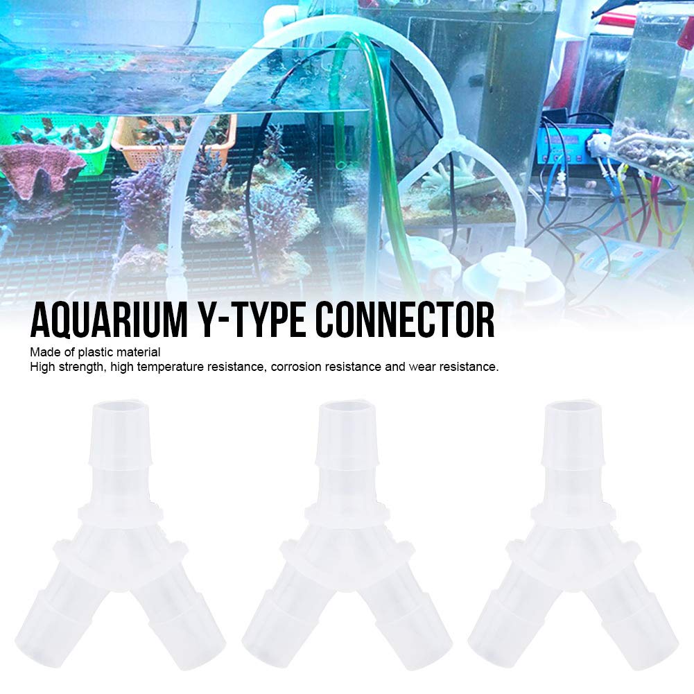 Lot de 10 raccords de tuyau souples en Y pour aquarium, pompe à air, connecteur à 3 voies (6,4 mm) - 8