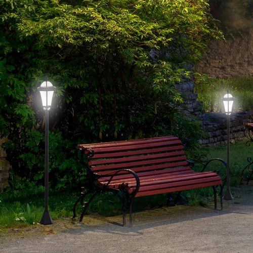 Lampadaires HO LED Lot De 10 Lampadaires HO (échelle 1/87) à LED Blanc | Modèle Simple Courbe S301 - Noir - Neuf Sans Emballage Lampadaires Modélisme HO