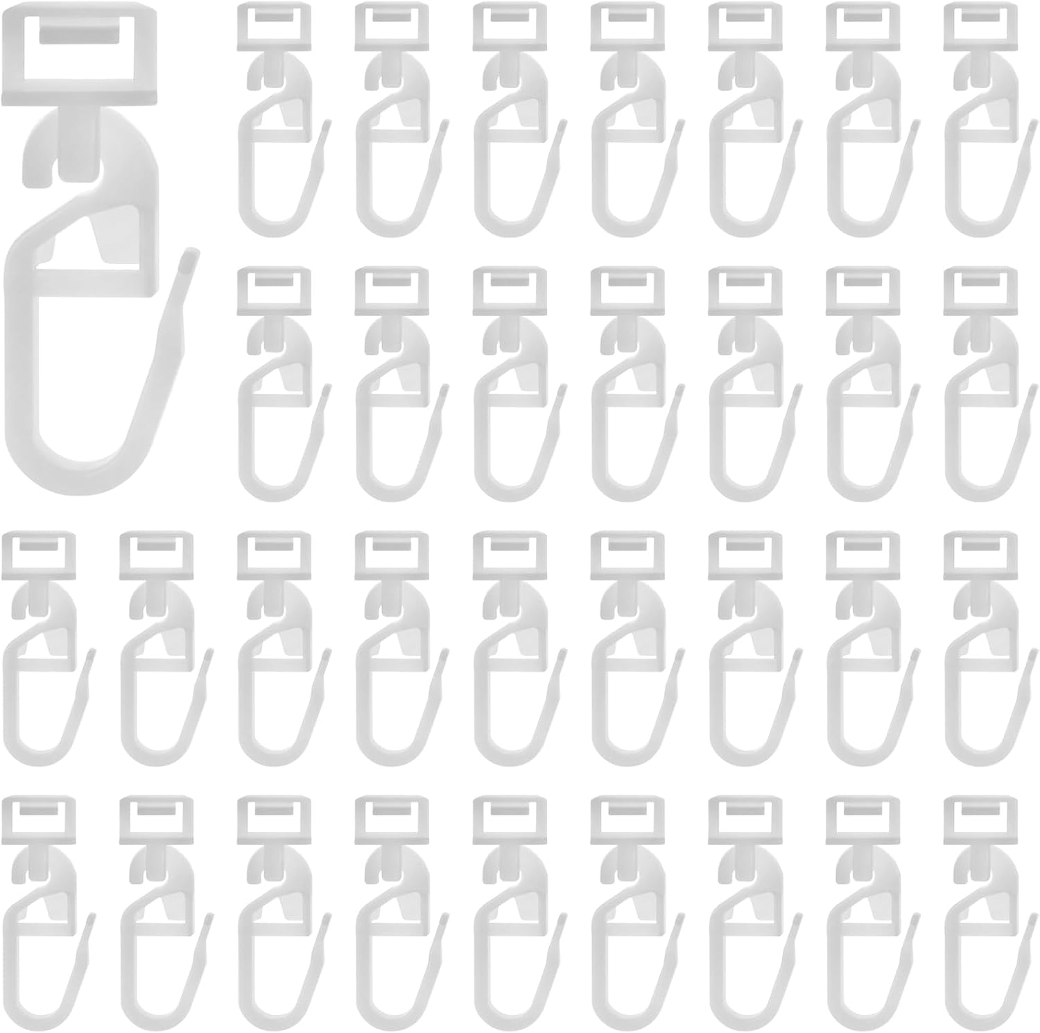 CCUCKY 100 Pièces De Crochets De Rideaux Métalliques, Crochets De