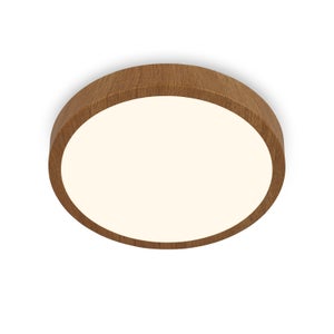 Lampadaire Brilliant Nola - Bois Trois Pieds Foncé/blanc - Bambou/textile - Neuf