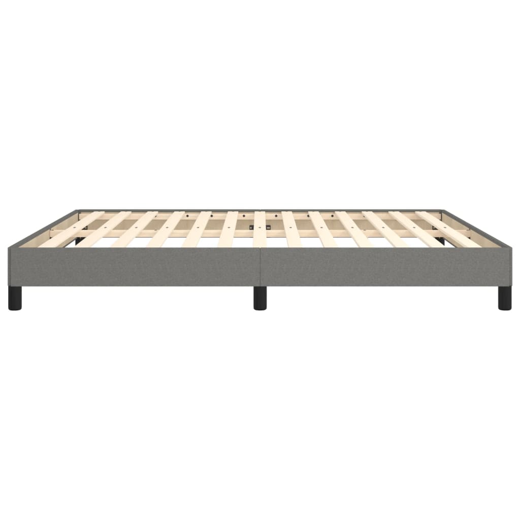 Cadre de lit sans matelas, tissu, gris foncé, pour la chambre, 160 × 200 cm - 6