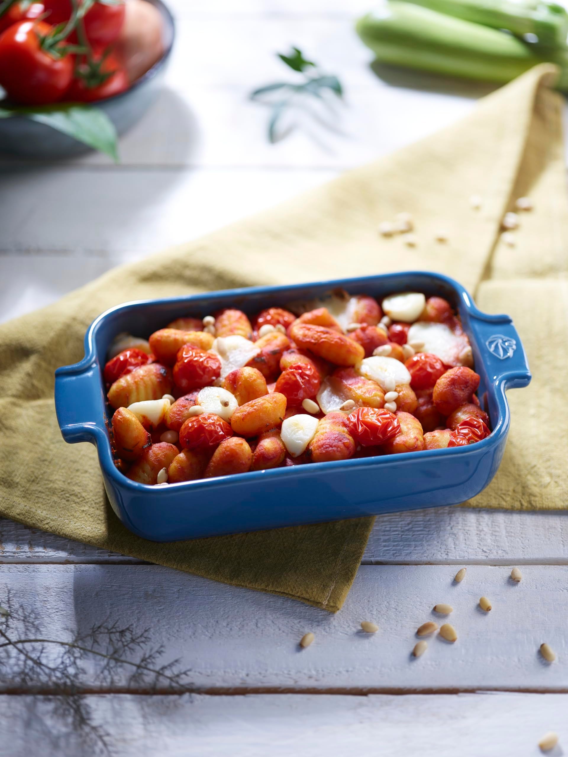 PEUGEOT - Teglia rettangolare in ceramica - 32 cm x 21,7 cm x 7,2 cm - Capacità: 2,7 L - 4-5 porzioni - Garanzia 10 anni - Made in France - Colore az - 2