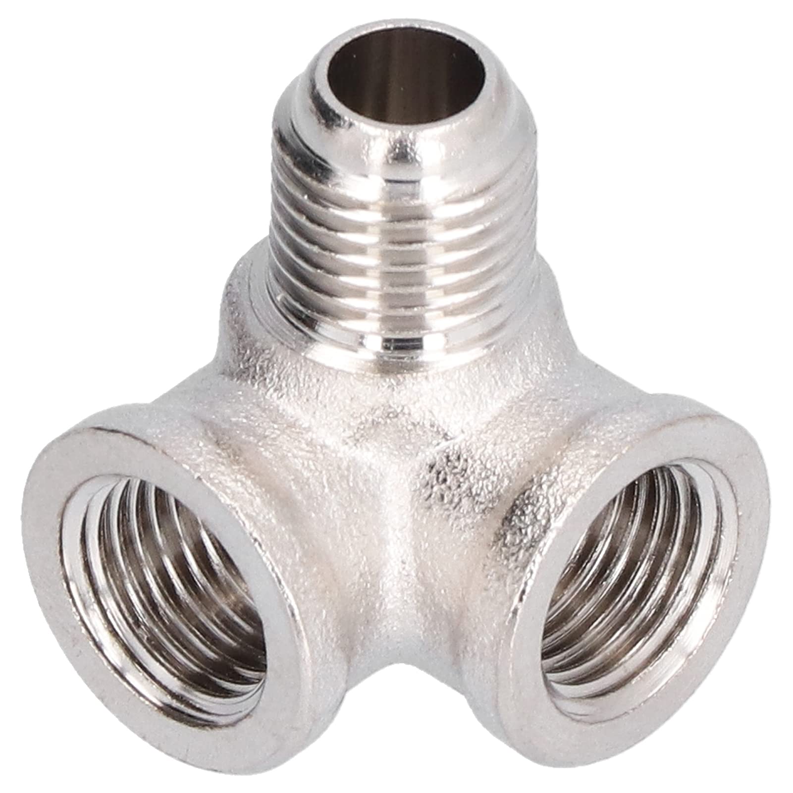 Raccord de tuyau en T en laiton oblique Connecteur pneumatique à 3 voies Accessoires pour compresseur d'air à onduleur - 7