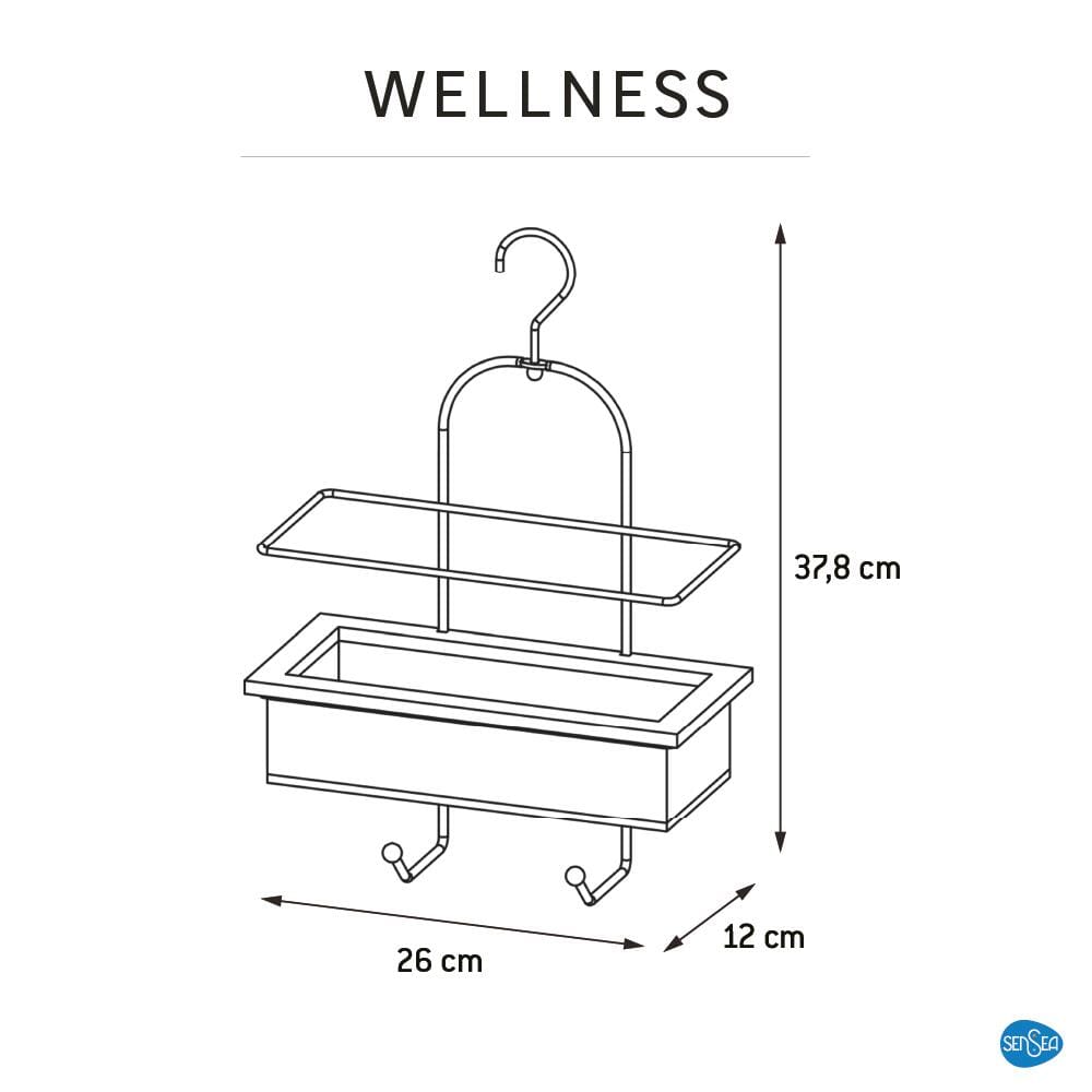 Organizer per doccia in bambù WELLNESS - 1 Livello - SENSEA - 3