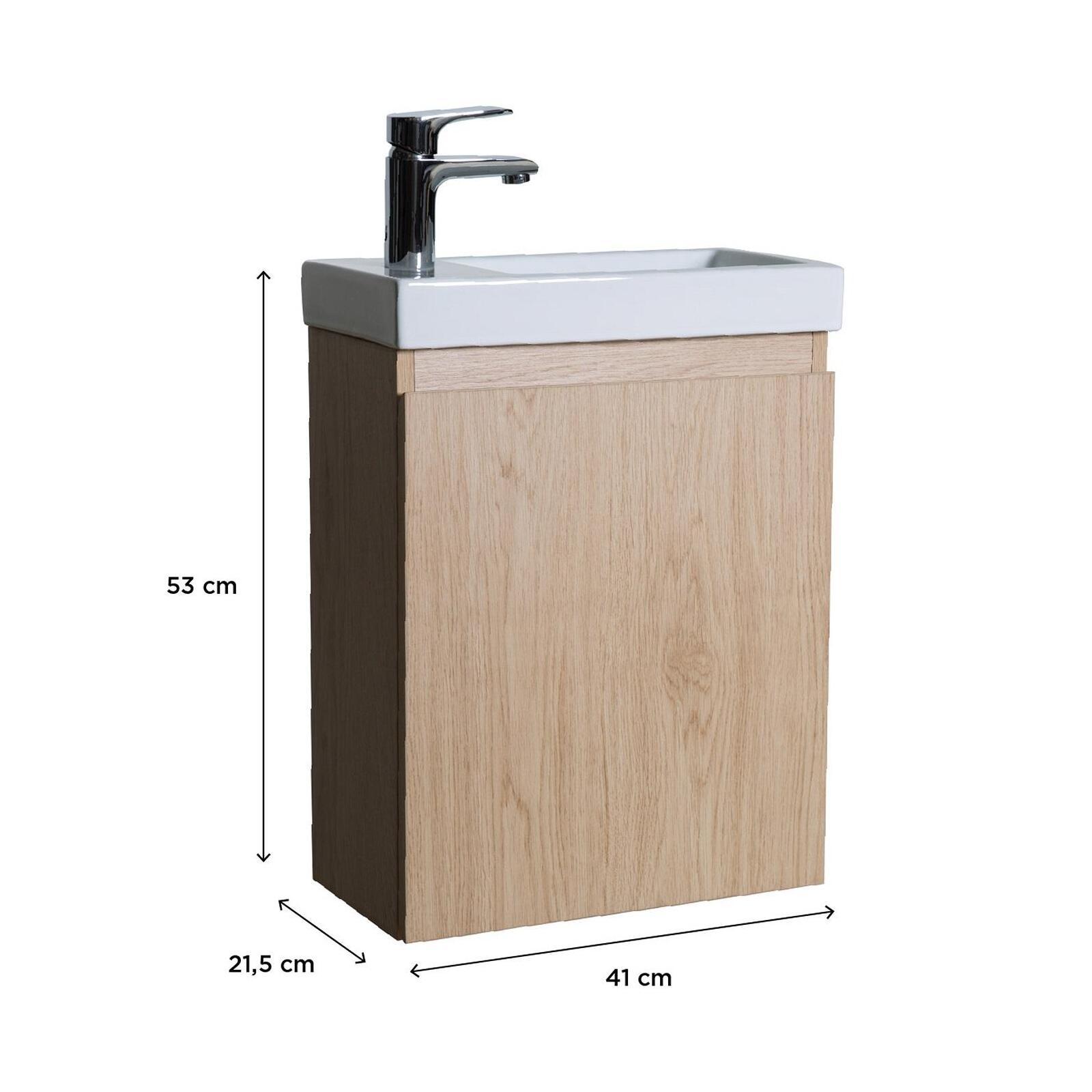 Meuble lave-mains LISA + robinet noir - 3