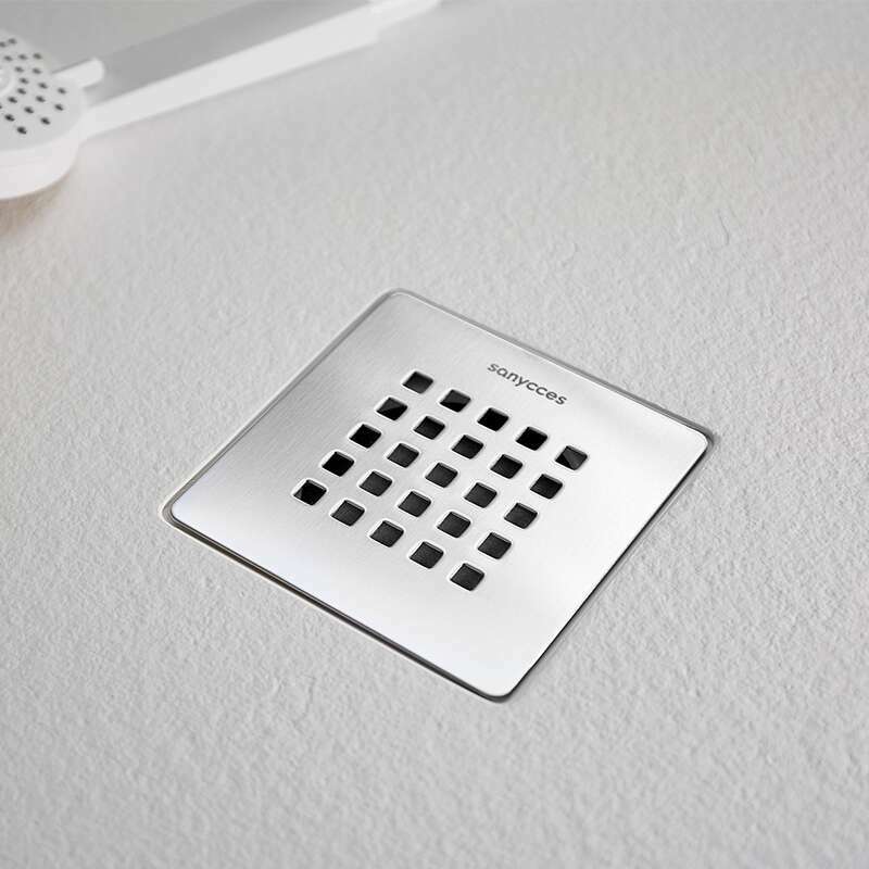 Receveur de douche STRATO extra plat, Gris - 140 x 80 cm - Résistant et Facile à installer - Salle de bain - Douche - 4