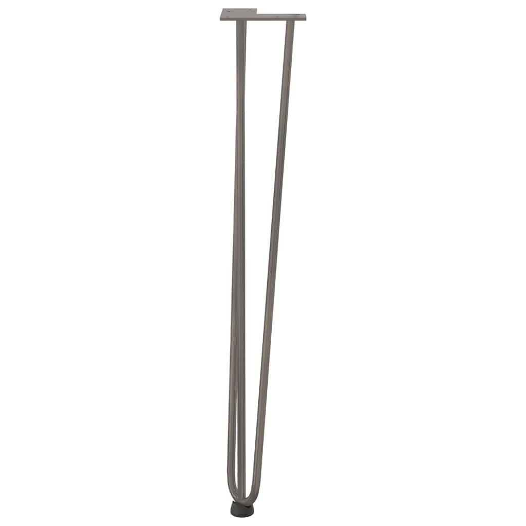 Pernas de mesa em gancho 4 peças aço maciço aço natural 72cm - COMFORTXL - 5