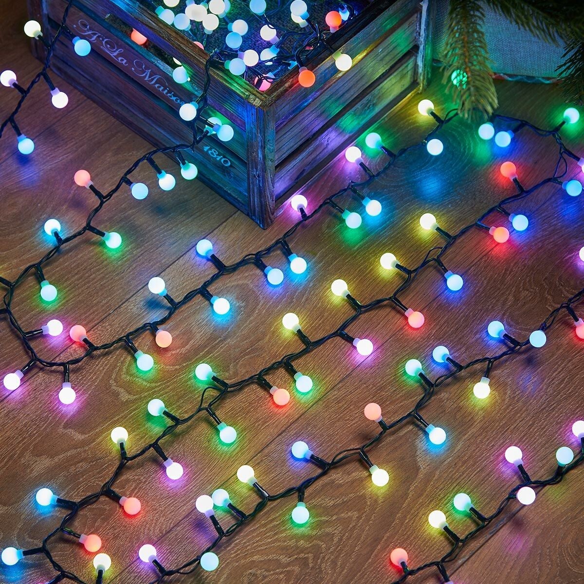 Ghirlanda de lumini de Craciun Flippy Yoto, 10 m, 40 LED, multicolor
