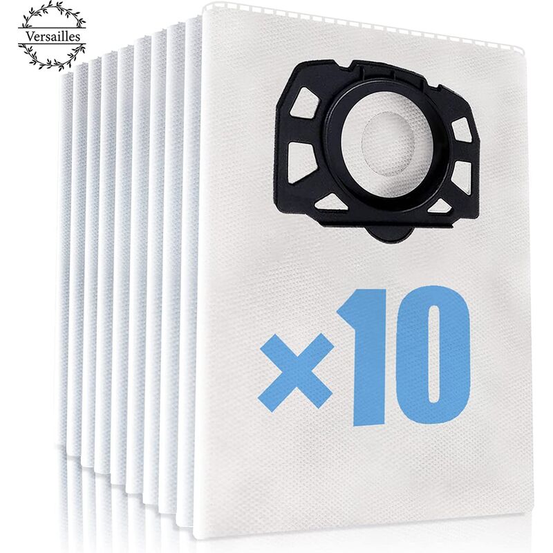 10x Bolsas De Filtro Para Aspiradoras Karcher Wd4 Wd5 Wd6 Premium Kwd6 Mv4 Mv5 Mv6