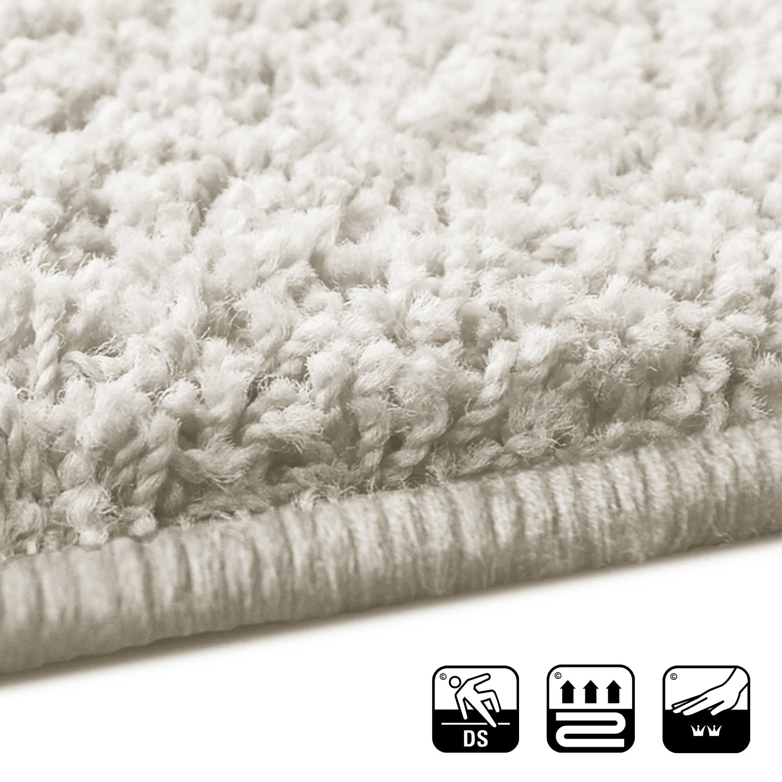 Tour de lit 3 pièces, Descente de lit Barcelona, Crème 1 tapis 80 x 300 cm + 2 tapis 80 x 150 cm - 2