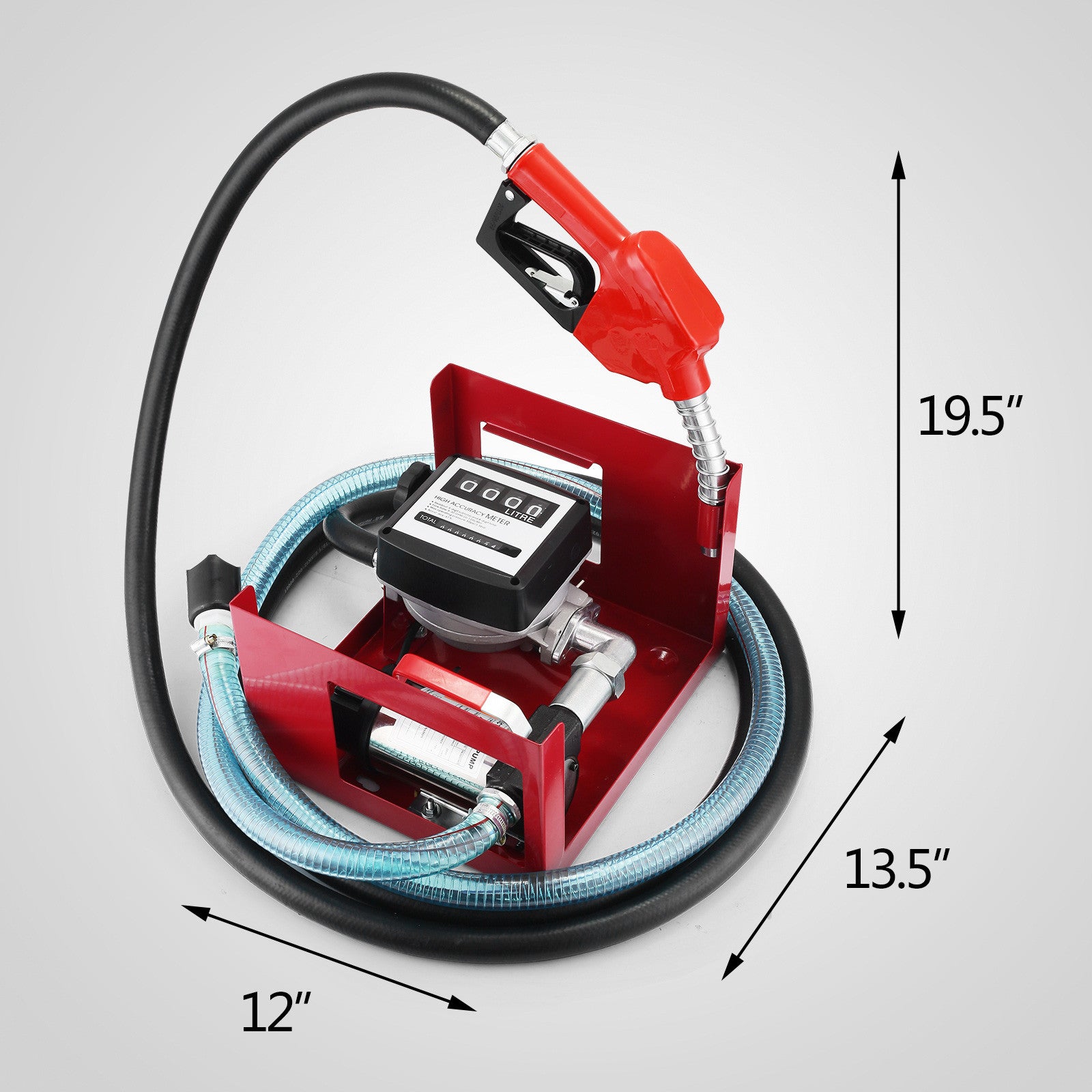 Pompa diesel 40 litri,SucceBuy pompa aspirazione olio autoadescante 300 W,pompa di trasferimento carburante diesel per uso industriale,220 V,nera - 2