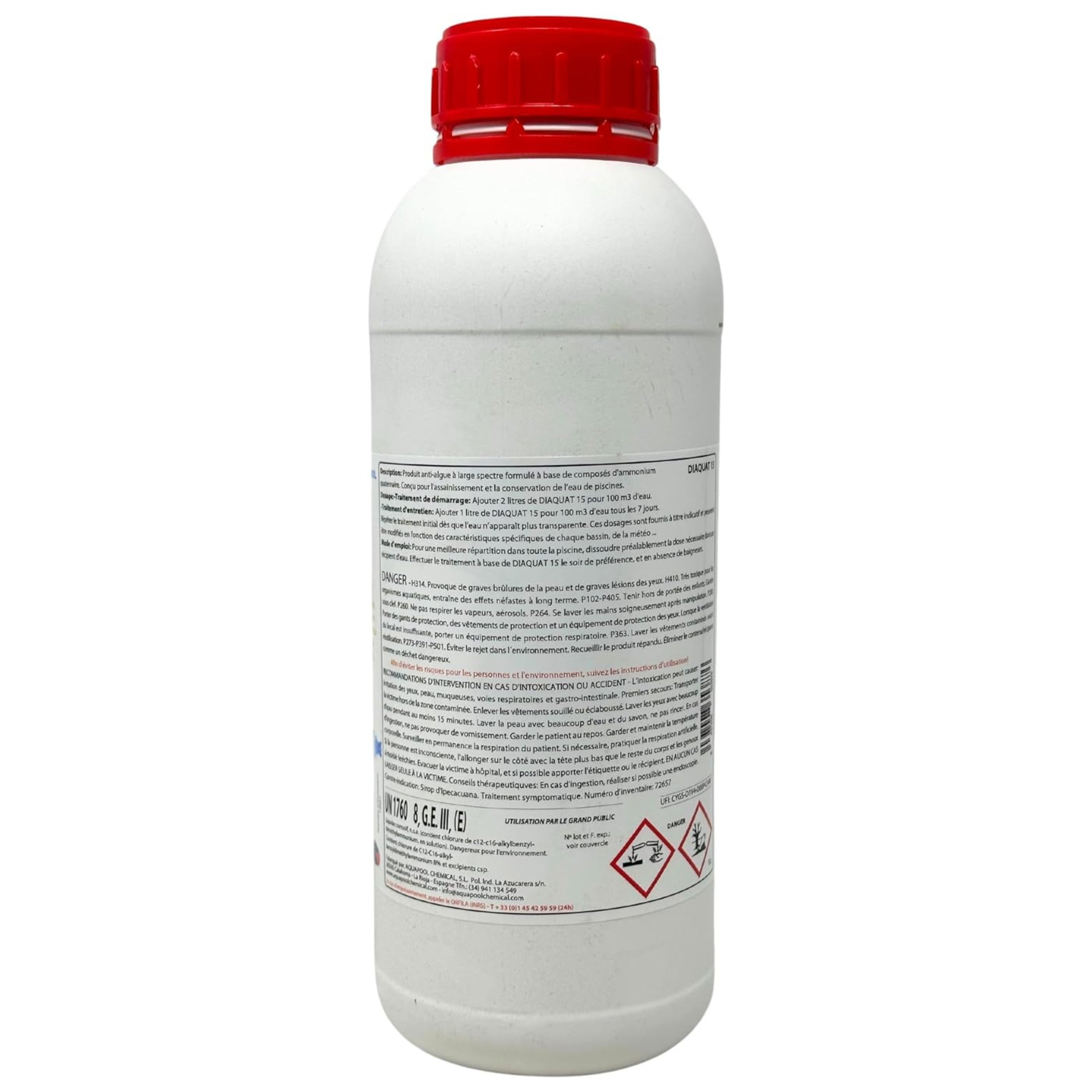 Algicide Anti Algues Piscine, rattrapage Choc Eau Verte, Anti Eau Verte/Trouble 1L - 4