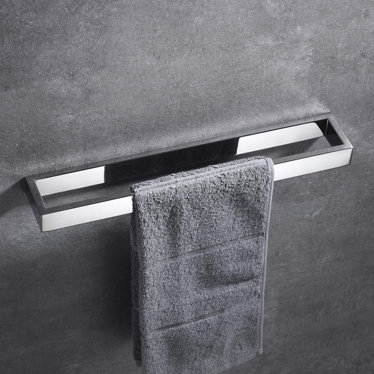 Portasciugamani Autoadesivo In Acciaio Inox 304 - 40cm Cromato | Per Bagno Senza Foratura - Foto 3