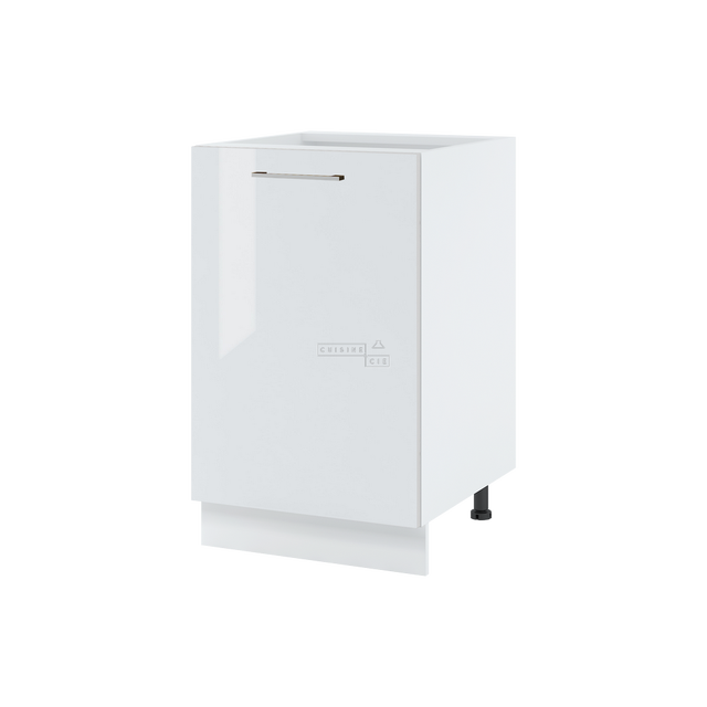 Cuisineandcie - Meuble bas de cuisine Bellissi Blanc Brillant 1 porte L 50 cm