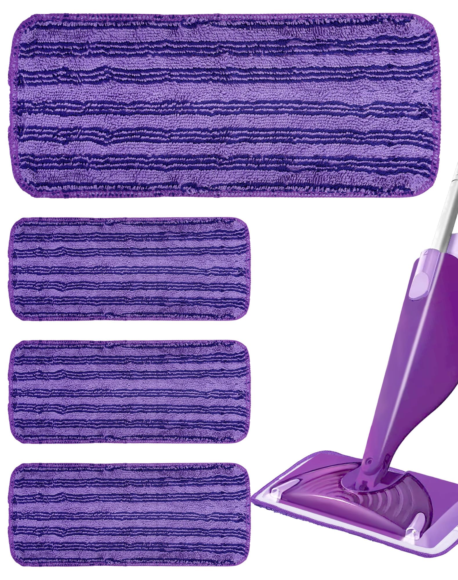 4 szt. Ściereczek Wielokrotnego Użytku do Swiffer Wet Jet Mopów Wkłady Wymienne z Mikrofibry Nadające się do Prania do Swiffer Wet Jet Mop Spray
