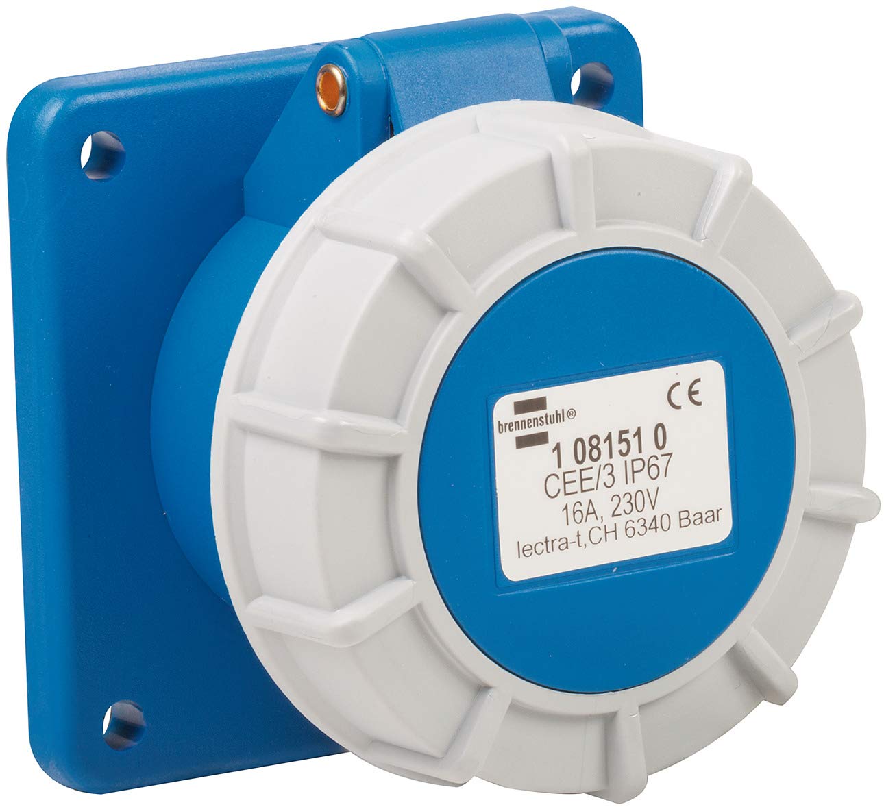 PRESA CEE PARETE 2P T, 16A 220V IP67, ELETTRICIT&Agrave; - Ottimax