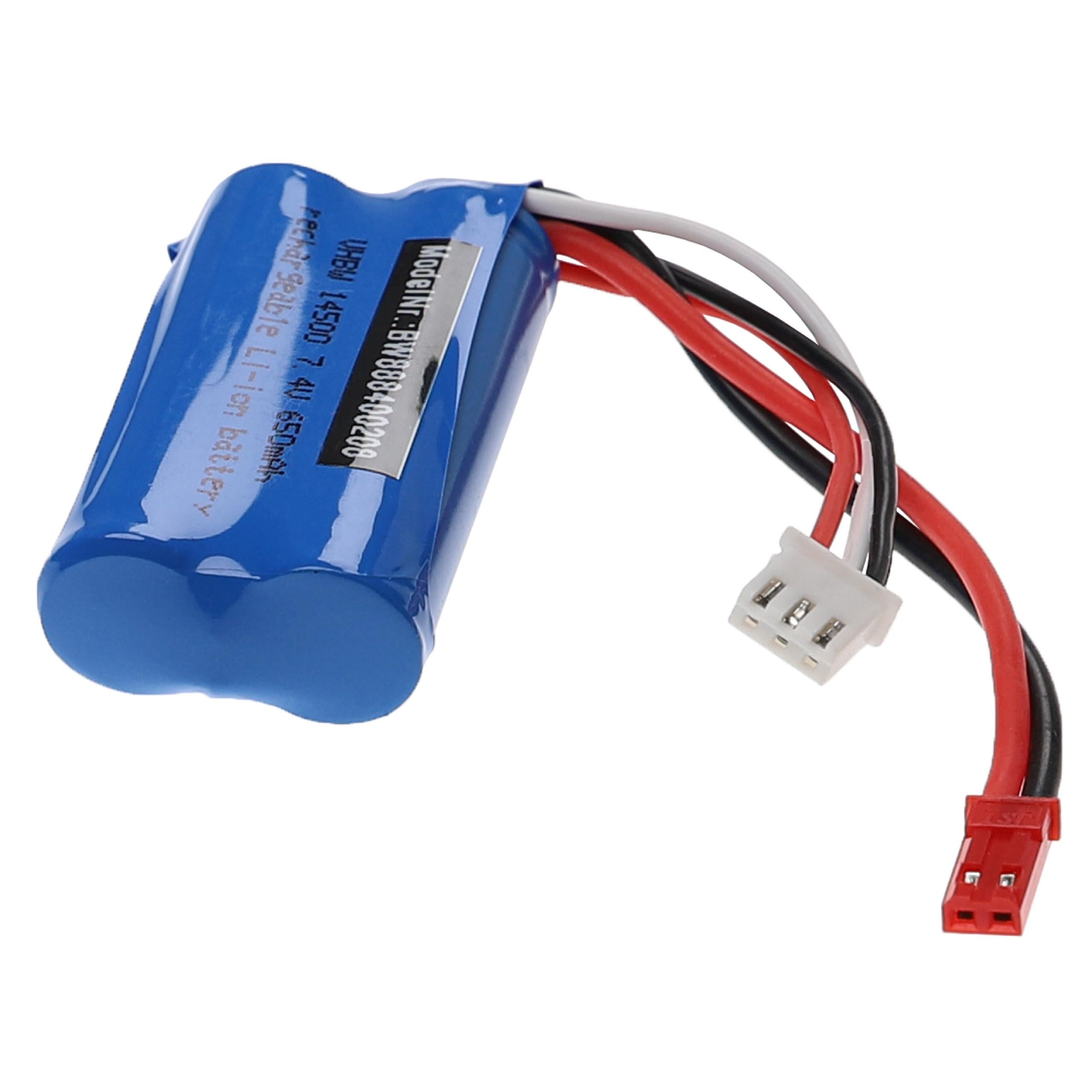 vhbw Batterie compatible avec Shuang Ma 7014E modéle RC (650mAh, 7,4V, Li-ion, 53 x 28,5 x 15 mm) - 6