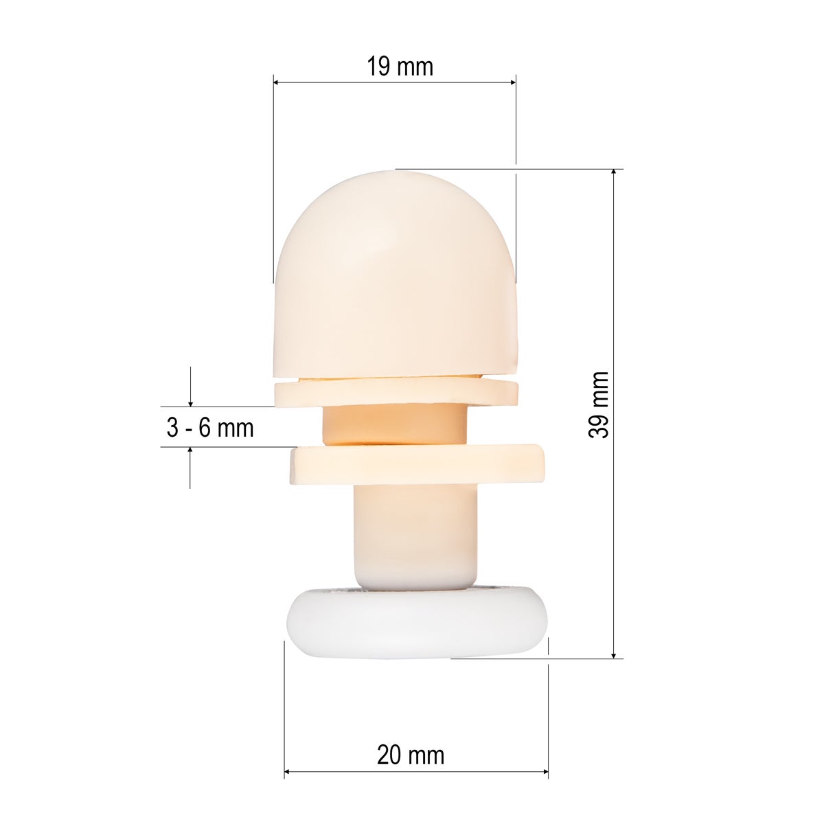 ROLKA MIMOŚRODOWA DO KABINY PRYSZNICOWEJ DRZWI SZYBY KABI ROLKI KÓŁKA 20 mm - 3