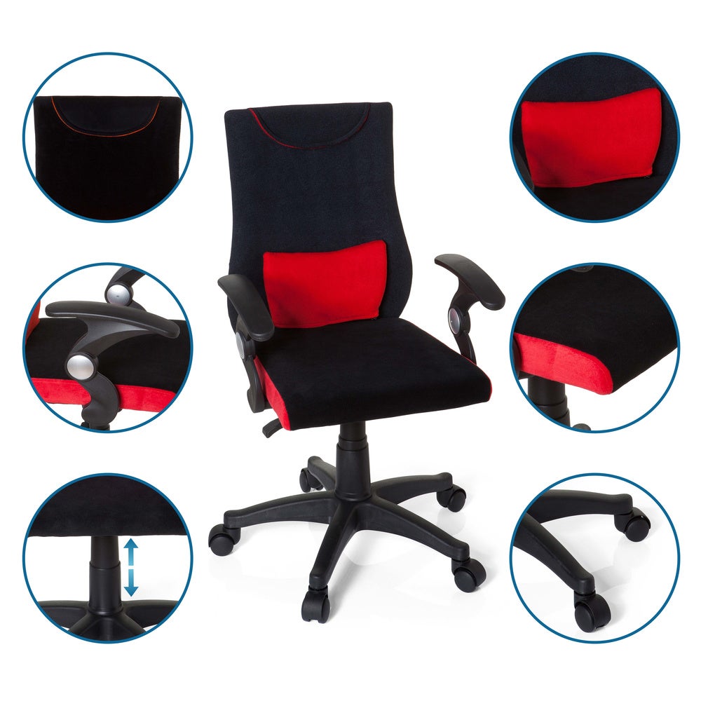 Sedia da ufficio per bambini / sedia girevole KIDDY PRO AL rosso hjh OFFICE - 2