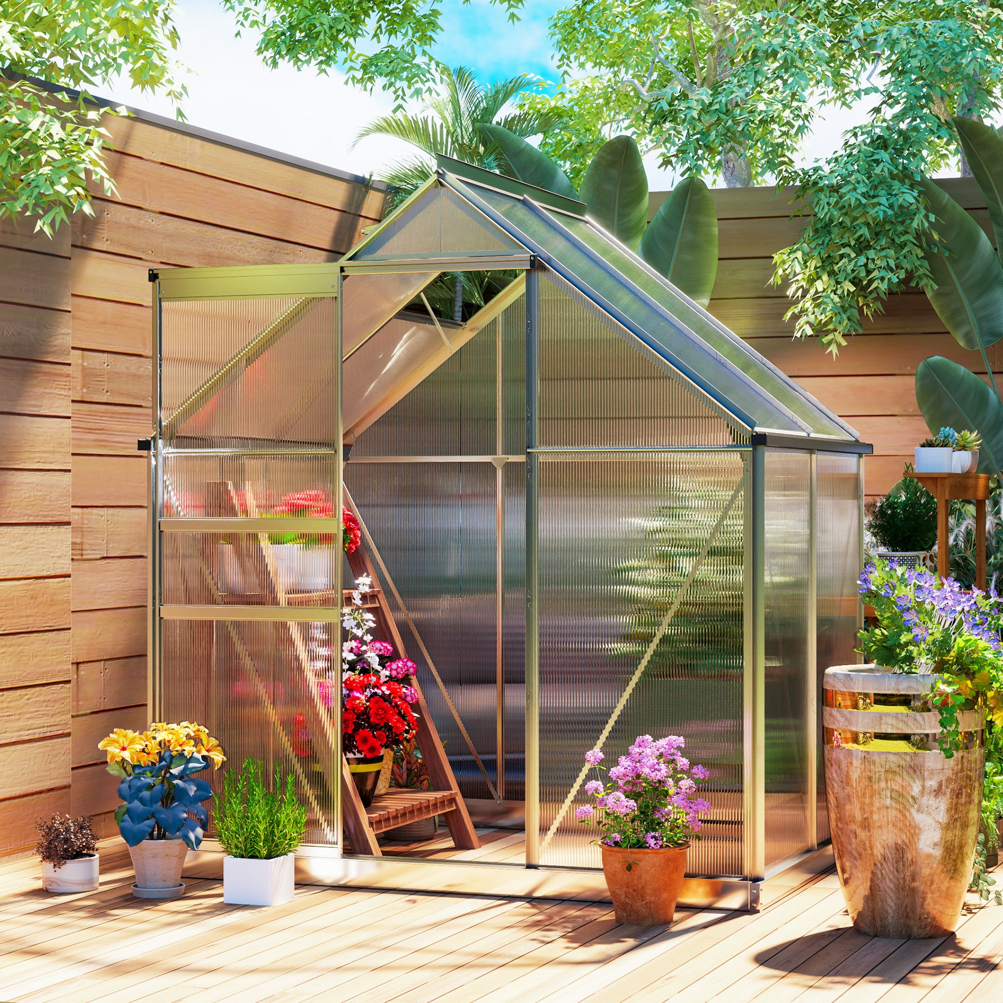 Serre de jardin polycarbonate Outsunny - 2