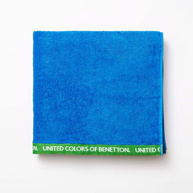 Toalla 90x160 algodón orgánico 450gsm azul benetton
