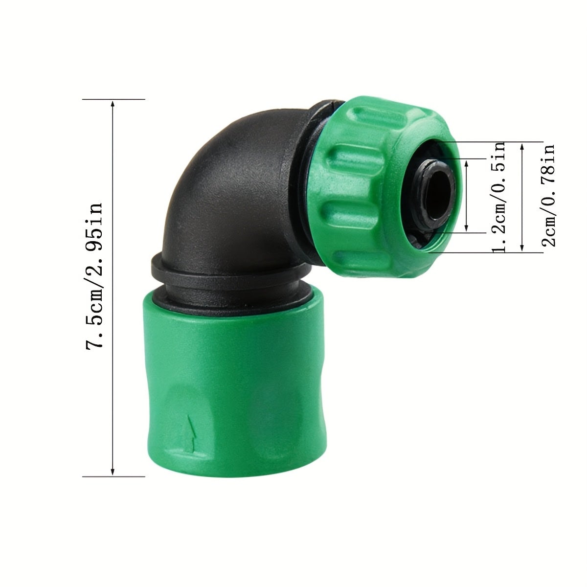 Set 4 Pezzi Raccordi Rapidi Per Tubo Da Giardino 1/2 Pollice – Con Valvola Di Regolazione Flusso E Adattatori - 6