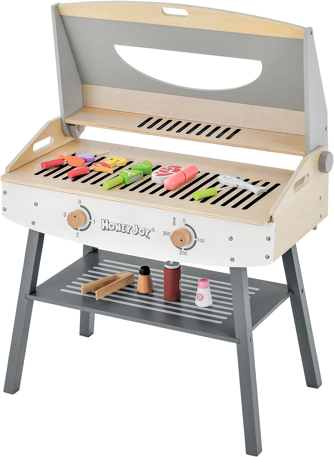 Un Ensemble de Jouets Bbq de 21 Pcs pour Enfants avec Ustensiles de Gril Réalistes et Aliments de Jeu pour une Cuisine Imaginative