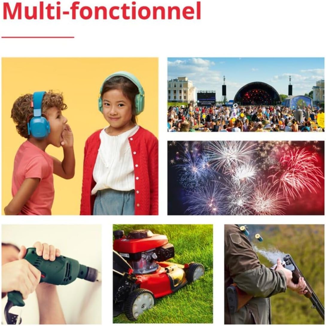 Casque Anti-bruit pour Enfant TDAH/Autiste - Protection Auditif jusqu'à 16 Ans dans les s Bruyants - 4