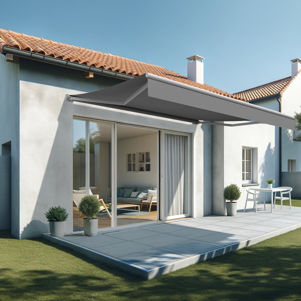Store banne 3 x 2 m gris ARIA main image 1