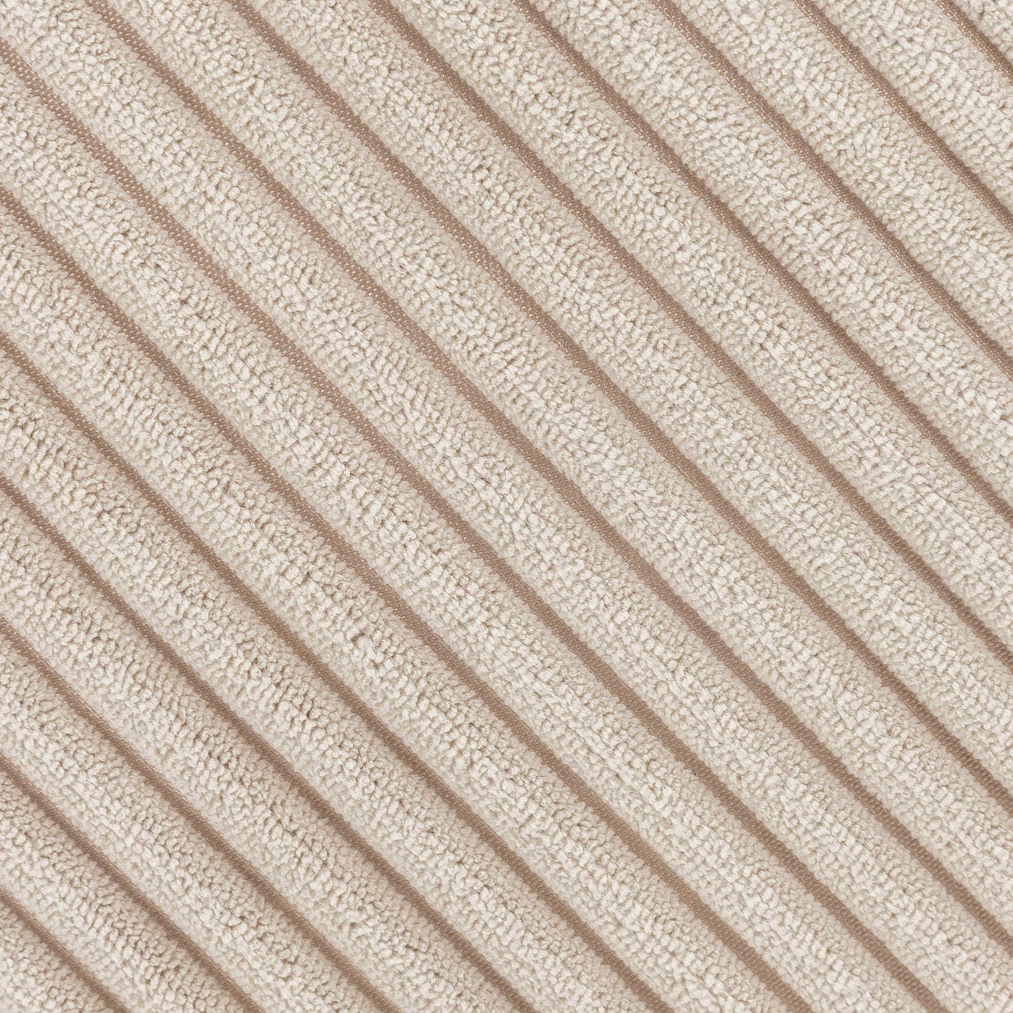 Pouf fauteuil Icon velours côtelé beige galet, salon, chambre, 97x84cm Oeko-Tex® - 7