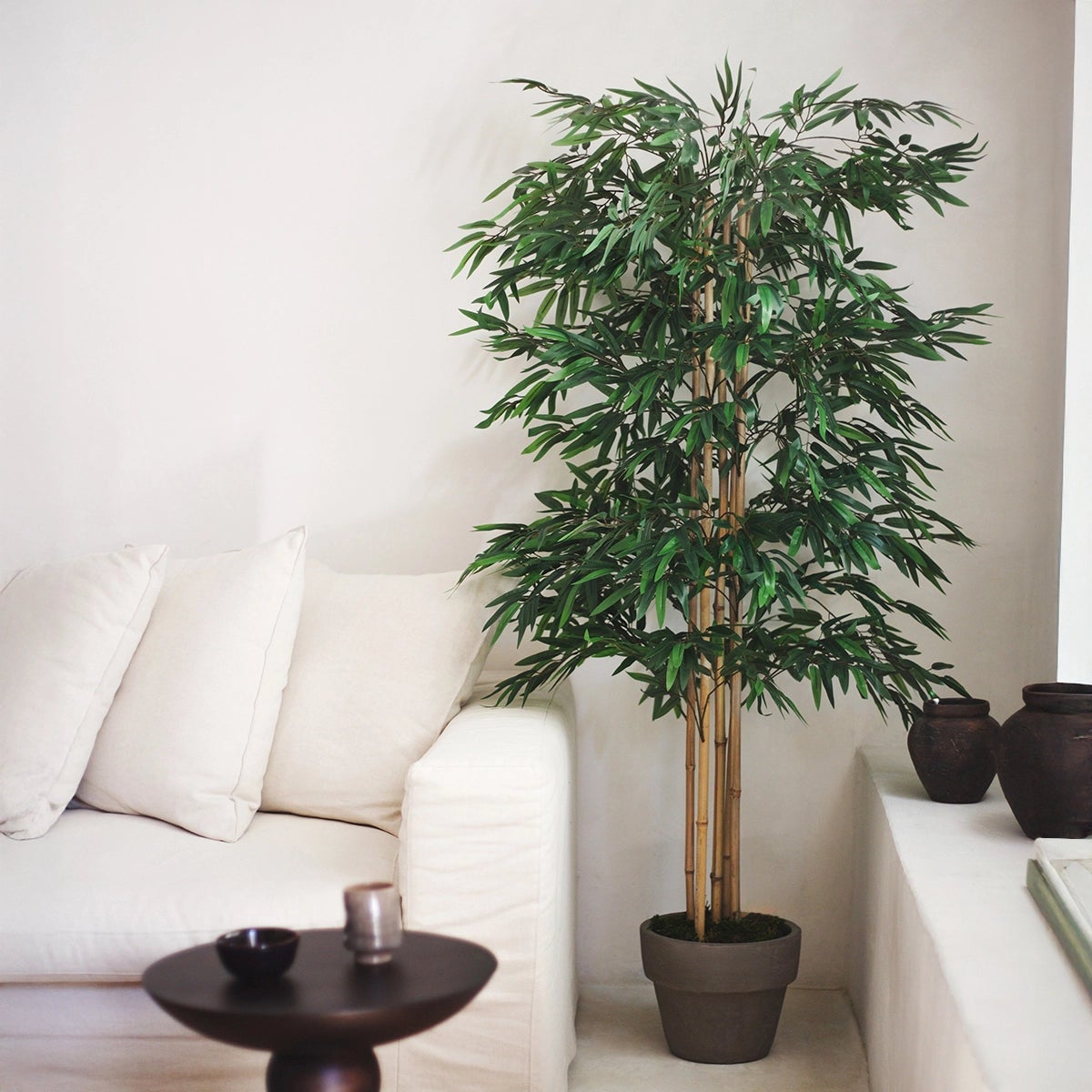 Albero Di Bambù Artificiale – 180 Cm, 1104 Foglie, Vaso Incluso, Verde