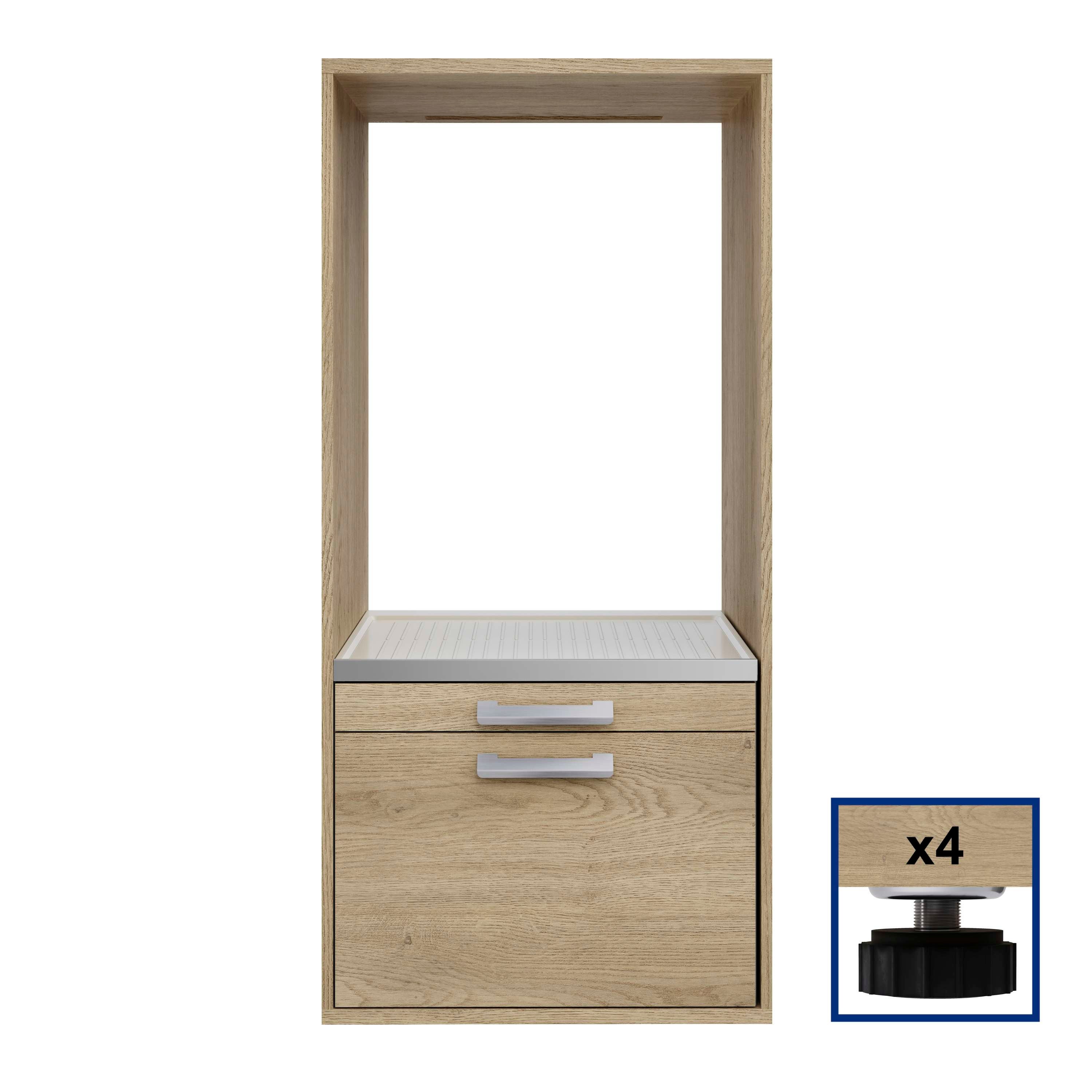 Mueble armario para lavadora T-BATH 67,2x144cm roble esp.22 mm - 9