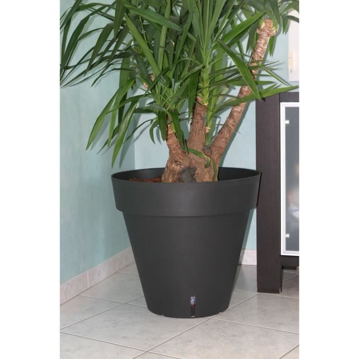 Vaso Per Piante 14L – Grigio Oliva Lucido, 30 Cm – Interno/esterno, Antigelo, UV Resistente